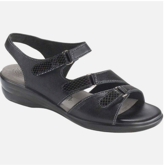 Sas Comfort Tripad  Tabby Sandals Hook&loop Leather Sandals shoes sz 11M - Picture 1 of 12